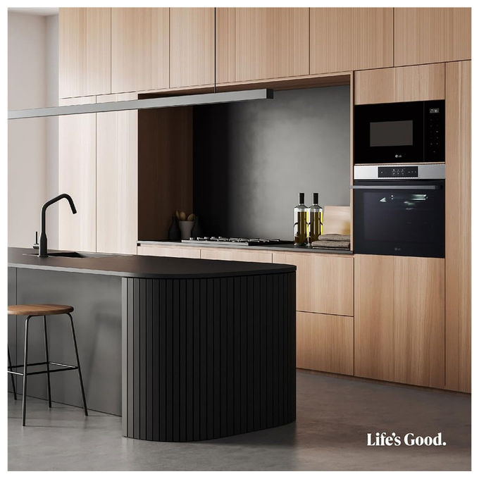 LG forno da incasso elettrico ventilato, 76 litri, multifunzione grill, classe A++, Wi-Fi, 60 cm, acciaio inossidabile nero, WS9D7651WS
