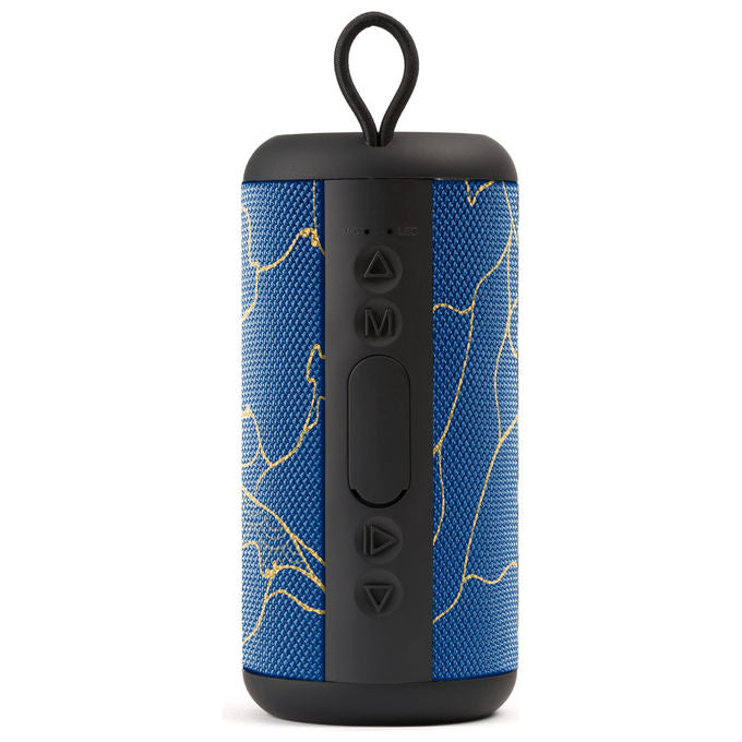 Music Sound speaker bluetooth verticale 5W, Bluetooth 5.0, 4 ore di autonomia, ingresso micro SD, USB, AUX, triangoli