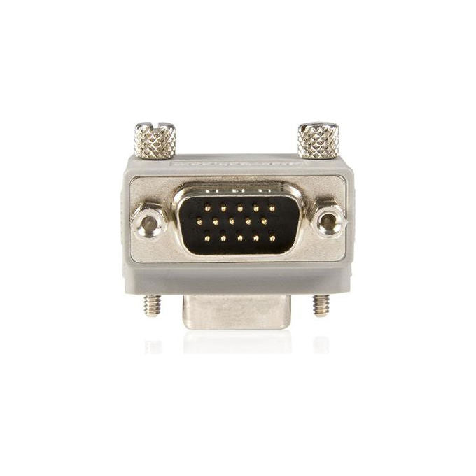 StarTech.com adattatore cavo VGA angolo retto 90°, maschio a femmina, DB15, 15 pin, grigio, GC1515MFRA2