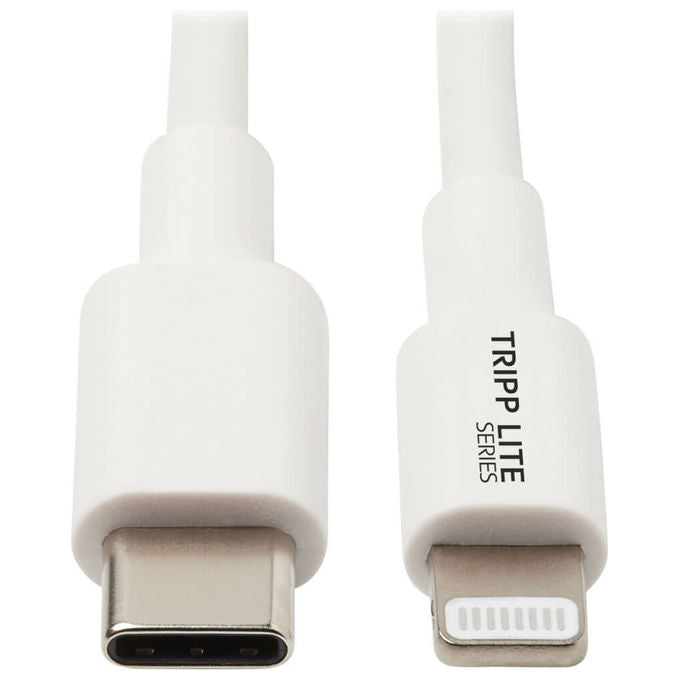 Tripp Lite cavo da Lightning a USB-C, certificato MFi, 0,9 m, USB 2.0, 480 Mbps, ricarica e sincronizzazione, Bianco