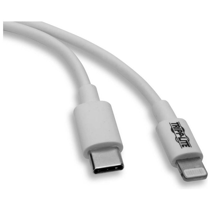 Tripp Lite cavo da Lightning a USB-C, certificato MFi, 0,9 m, USB 2.0, 480 Mbps, ricarica e sincronizzazione, Bianco