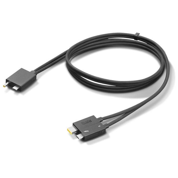 Lenovo cavo split Thunderbolt 4, ThinkPad WorkStation Dock, 40 Gbit-s, 0,7 m, USB-C e Slim Tip, nero, 4X91K16970
