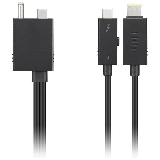 Lenovo cavo split Thunderbolt 4, ThinkPad WorkStation Dock, 40 Gbit-s, 0,7 m, USB-C e Slim Tip, nero, 4X91K16970