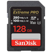 SanDisk Extreme Pro scheda di memoria SDXC 128 GB, UHS-II, V60, velocita' lettura 280 MB-s, scrittura 100 MB-s, U3, classe 10, 6K, 4K UHD