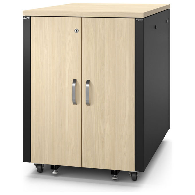 Apc NetShelter Soundproof rack server 17U, insonorizzato, 19 pollici, 230V, acero e nero, AR4017IA