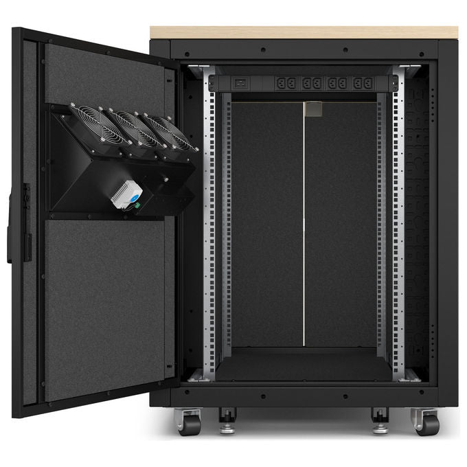 Apc NetShelter Soundproof rack server 17U, insonorizzato, 19 pollici, 230V, acero e nero, AR4017IA