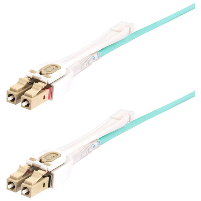 StarTech cavo fibra ottica multimodale OM4, LC a LC UPC, 4m, linguette push-pull, 100G, LSZH, 50-125µm