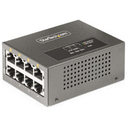 StarTech.com iniettore PoE++ multi-gigabit 4 porte, NBASE-T 5G 2.5G 1G, 802.3af 802.3at 802.3bt, 160W, montaggio parete guida DIN