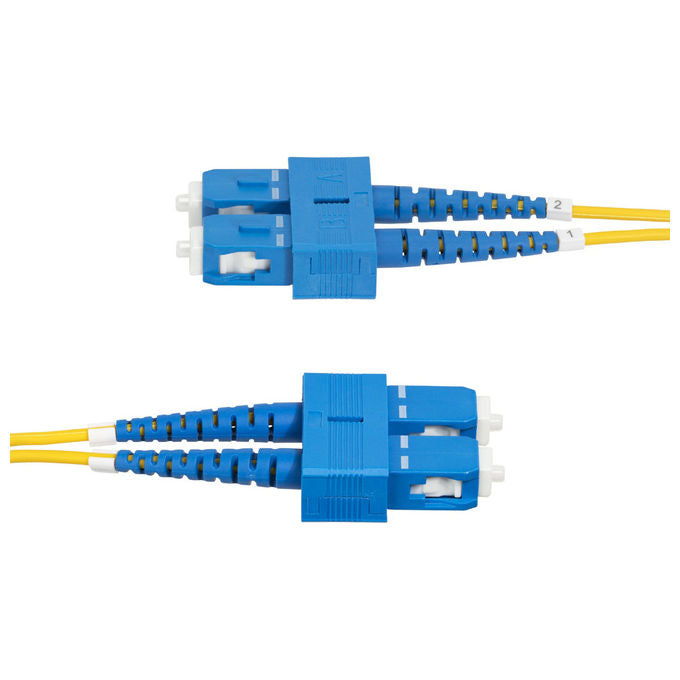 StarTech.com cavo patch fibra ottica monomodale OS2, SC a SC UPC duplex, 3 m, 9-125µm, 40G-100G, LSZH, giallo