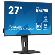 Iiyama ProLite XU2792UHSU-B6 monitor 27 pollici, 4K UHD IPS, 3840x2160, 350 cd-m², hub USB, DisplayPort, HDMI, nero