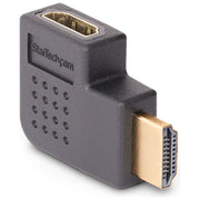StarTech adattatore HDMI 2.0 ad angolo retto 90 gradi, maschio femmina, salvaporta, 4K 60Hz, 18 Gbps, HDR, nero
