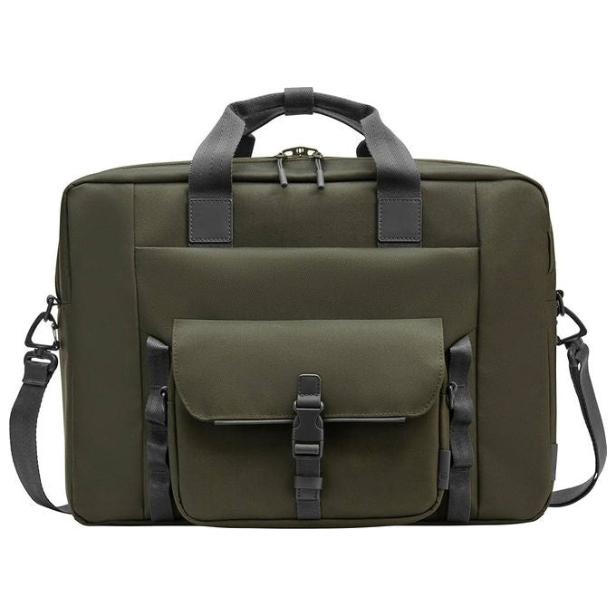 HP custodia laptop 14,1 pollici, modulare, resistente all'acqua, tracolla rimovibile, poliestere riciclato, verde grigio