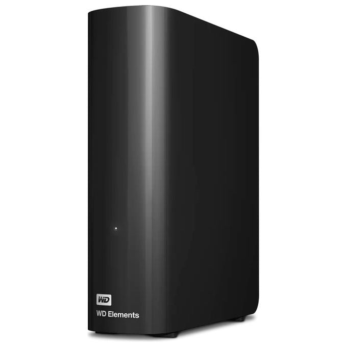 Western Digital WD Elements, hard disk esterno 24 TB, USB 3.2 Gen 1, USB tipo A, desktop 3.5'', compatibile Windows 10 e macOS, nero