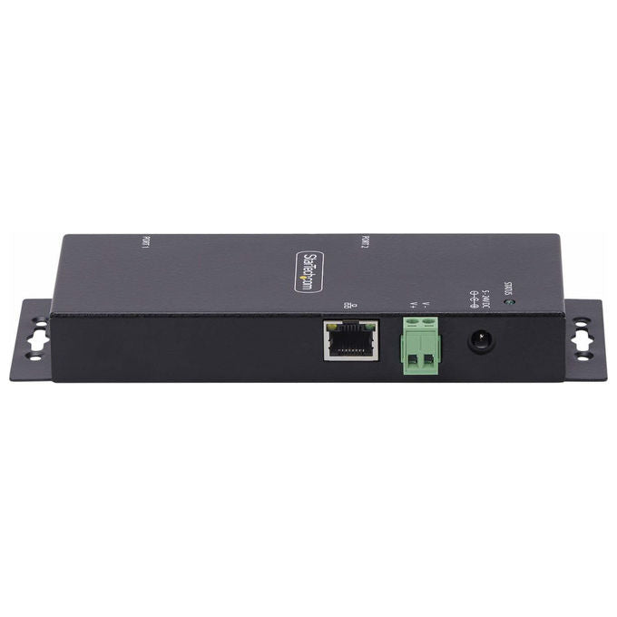 StarTech.com server seriale su IP 2 porte, adattatore RS232 su ethernet, connettori DB9 e RJ45, montaggio parete o guida DIN, scocca in metallo