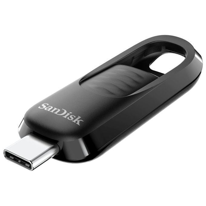SanDisk Ultra Slider chiavetta USB Type-C, 32 GB, USB 3.2 Gen 1, 200 MB-s, connettore retrattile, nero