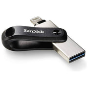 SanDisk iXpand chiavetta USB 256 GB, connettori Lightning e USB-C, backup automatico, protezione password, Metallic Sky