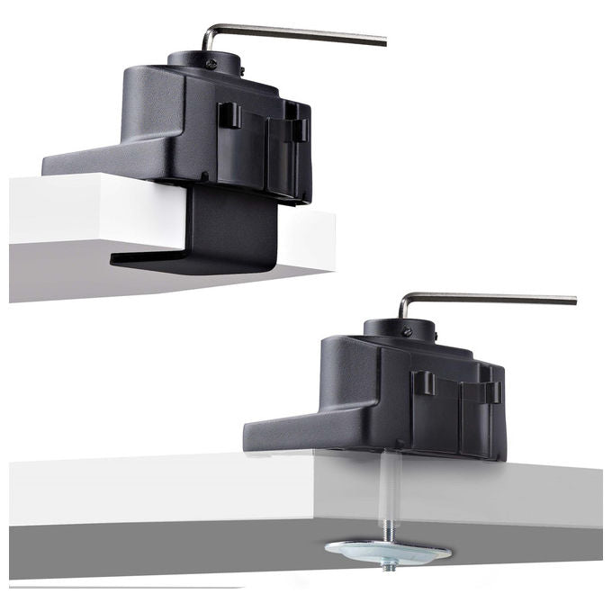 StarTech.com supporto tre monitor fino a 27 pollici, VESA 75x75 e 100x100, bracci a molla senza attrezzi, morsetto a C, nero