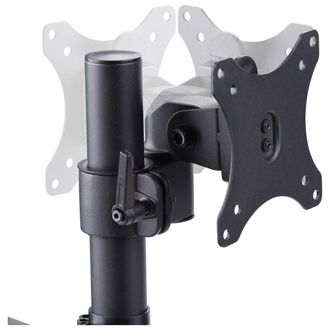StarTech.com supporto tre monitor fino a 27 pollici, VESA 75x75 e 100x100, bracci a molla senza attrezzi, morsetto a C, nero