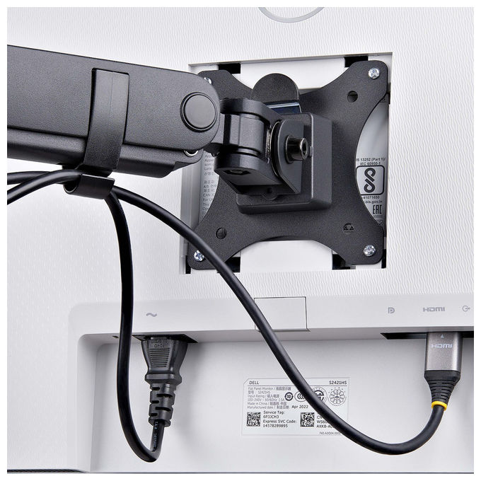 StarTech.com supporto tre monitor fino a 27 pollici, VESA 75x75 e 100x100, bracci a molla senza attrezzi, morsetto a C, nero