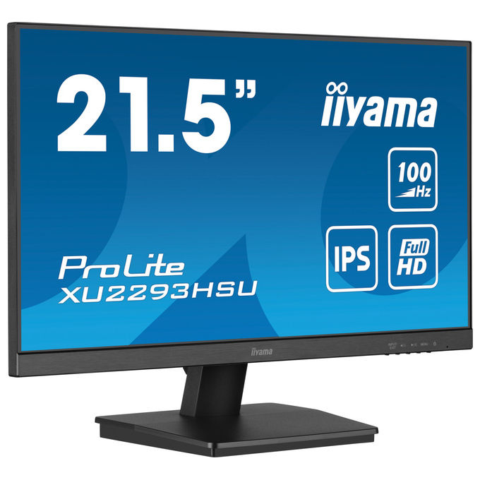 Iiyama ProLite XUB2293HSU-B7, monitor 21,5 pollici Full HD IPS, 100Hz, 1ms, regolazione altezza HAS 150mm, pivot, altoparlanti