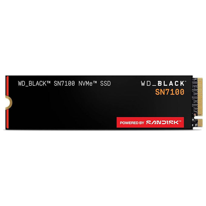 WD Black SN7100 SSD 1TB, M.2 2280, NVMe PCIe Gen4, lettura 7250MB-s, scrittura 6900MB-s, TLC 3D NAND, per laptop gaming