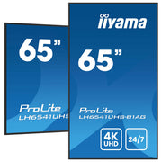 Iiyama ProLite LH6541UHS-B1AG, display segnaletica digitale 65 pollici, 4K UHD, pannello VA, 500 cd-m², 24-7, nero