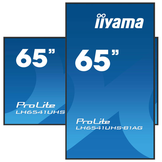 Iiyama ProLite LH6541UHS-B1AG, display segnaletica digitale 65 pollici, 4K UHD, pannello VA, 500 cd-m², 24-7, nero