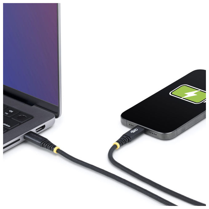 StarTech.com cavo USB-C 240W, 1 m, Power Delivery 3.1 EPR, 5A, rivestimento silicone e nylon intrecciato, USB 2.0, nero