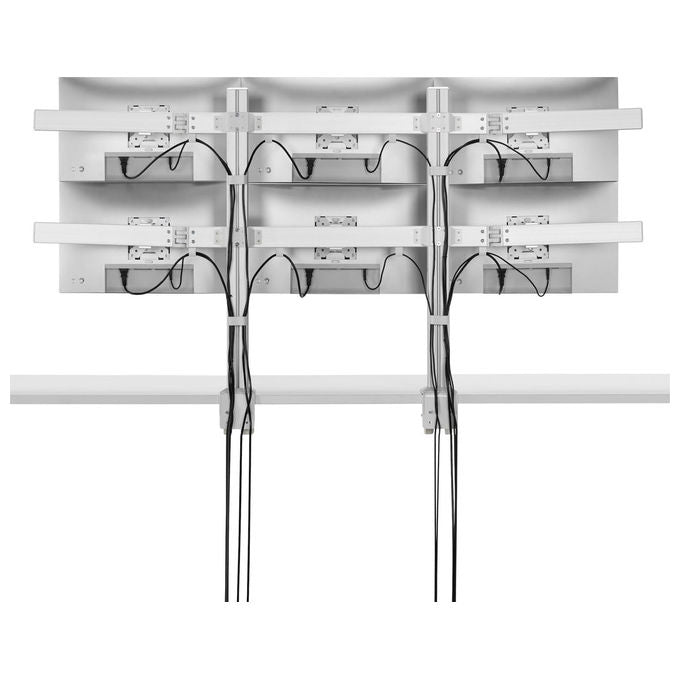 StarTech.com supporto scrivania per 6 monitor, fino a 32'', configurazione 3x2, VESA 75x75 e 100x100 mm, regolabile, bianco