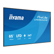Iiyama ProLite LH6564UHS-B1AG, display segnaletica digitale 65'', 4K UHD, Android 14, 500 cd-m², Wi-Fi, 24-7, nero