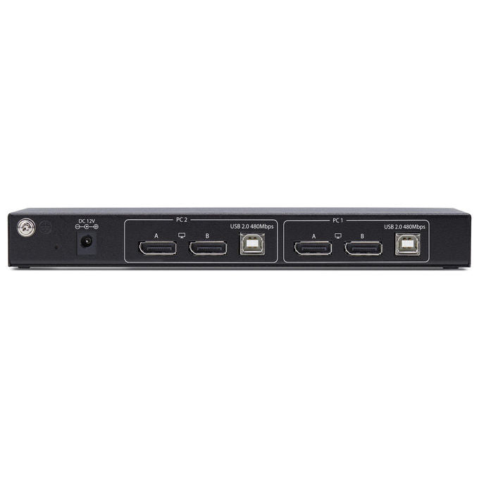 StarTech.com switch KVM DisplayPort doppio monitor 2 porte, 4K 60 Hz, matrice video Dual View, 4x USB, hotkey, DP 1.2