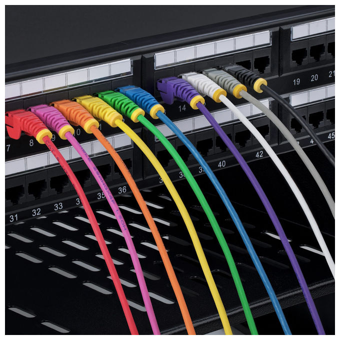 StarTech.com cavo ethernet cat6 slim arancione 1,5m, patch utp rj45 antigroviglio, rame puro 28awg, gigabit 1000 mbit-s, PoE++, testato Fluke, guaina LSZH