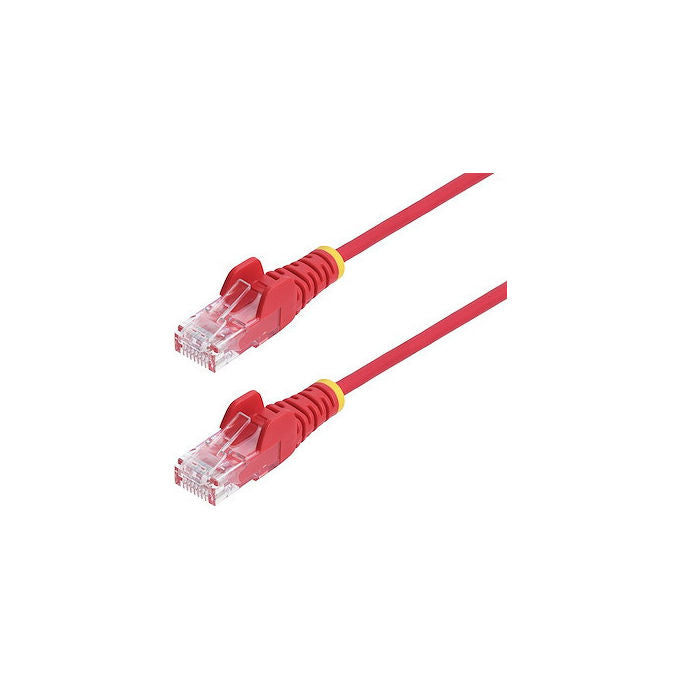 StarTech cavo ethernet cat6 slim 15m rosso, UTP, RJ45 antigroviglio, rame puro 28AWG, LSZH, PoE++ 90W, 1 Gbps, testato Fluke