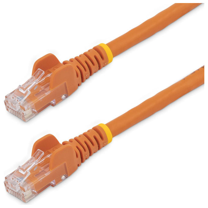 StarTech cavo ethernet Cat6 slim 15m arancione, UTP, plug RJ45 antigroviglio, rame puro 28AWG, LSZH, PoE++ 90W, 1 Gbps