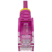 StarTech cavo ethernet Cat6 slim rosa 15m, UTP, RJ45 antigroviglio, rame puro 28AWG, LSZH, PoE++ 100W, 1Gbps