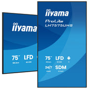 Iiyama ProLite LH7575UHS-B2AG, display segnaletica digitale 75 pollici, 4K UHD, IPS, 500 cd-m², Android 11, 24-7, Wi-Fi