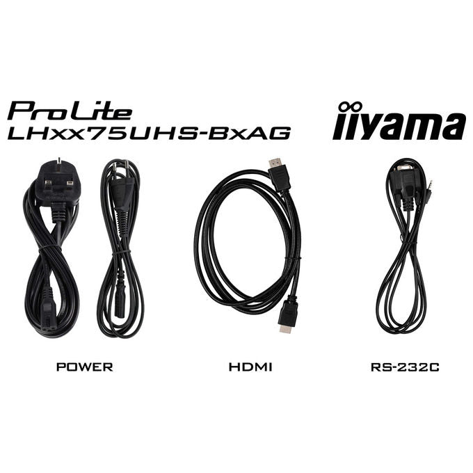 Iiyama ProLite LH7575UHS-B2AG, display segnaletica digitale 75 pollici, 4K UHD, IPS, 500 cd-m², Android 11, 24-7, Wi-Fi