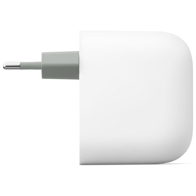 Google caricatore USB-C 67W, doppia porta, ricarica rapida, compatibile Pixel e dispositivi USB-C, Bianco