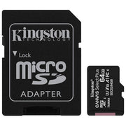 Kingston scheda microSDXC Canvas Select Plus, 64 GB, 150 MB-s, classe 10, A1, V10, U1, Gen3, senza adattatore SD