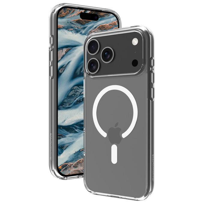 Dbramante1928 custodia iPhone 17 Pro Max, Iceland Pro MS, trasparente, compatibile MagSafe, antiurto 3 m, plastica riciclata 100%