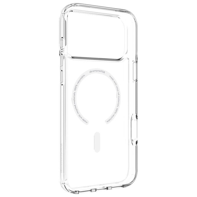 Dbramante1928 custodia iPhone 17 Pro Max, Iceland Pro MS, trasparente, compatibile MagSafe, antiurto 3 m, plastica riciclata 100%