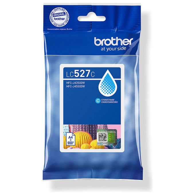 Brother cartuccia d'inchiostro LC527C, ciano originale, pigmento, 900 pagine, MFC-J4350DW, MFC-J4550DW