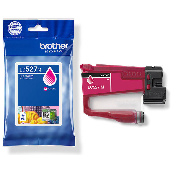 Brother cartuccia d'inchiostro originale LC527M, magenta, 900 pagine, pigmento, per MFC-J4350DW, MFC-J4550DW