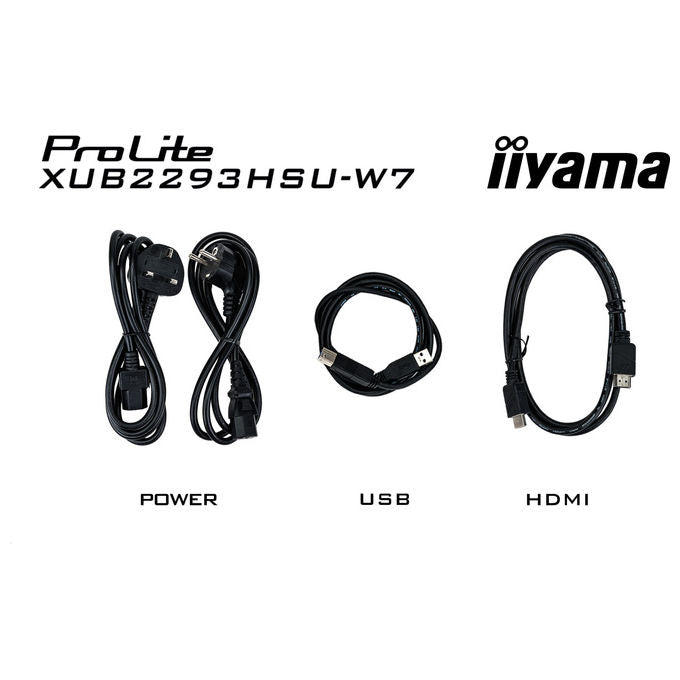 Iiyama XUB2293HSU-W7 ProLite Monitor PC 21.5'' Full HD IPS LED 100Hz 1ms Hub USB 2.0 Altoparlanti Supporto Regolabile colore Bianco