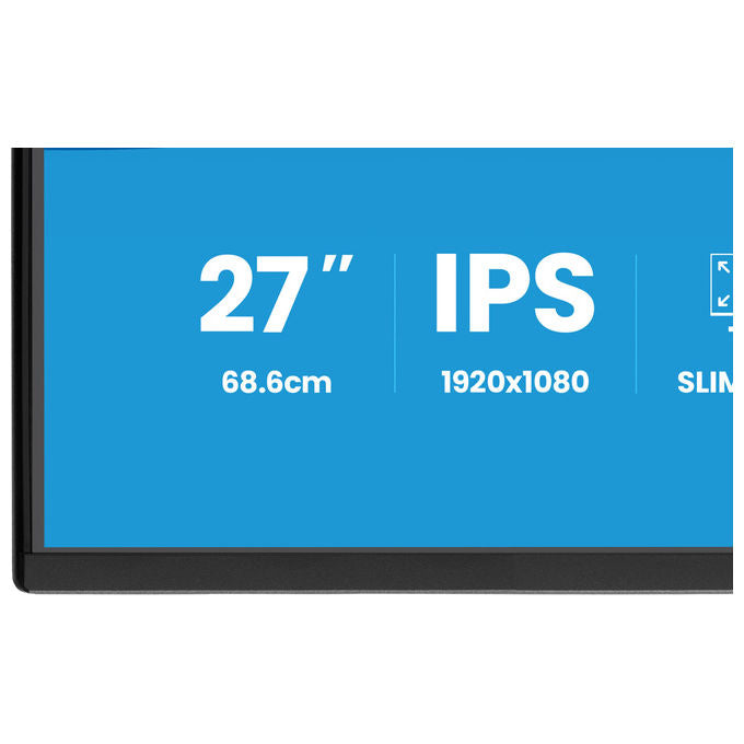 Iiyama ProLite XB2792HSU-B1 monitor 27 pollici, IPS Full HD, 120 Hz, 3 ms, hub USB 3.2, altoparlanti integrati, regolabile in altezza, nero