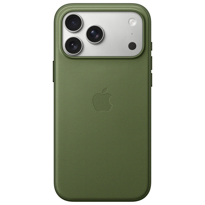 Apple custodia MagSafe in tessuto TechWoven per iPhone 17 Pro Max, verde, poliestere riciclato 100%, antiurto, compatibile Qi2