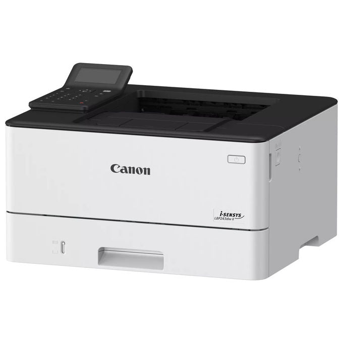 Canon stampante laser monocromatica LBP243dw II, A4, 36 ppm, fronte retro automatico, Wi-Fi, LAN Gigabit, USB, 1200x1200 DPI, bianco