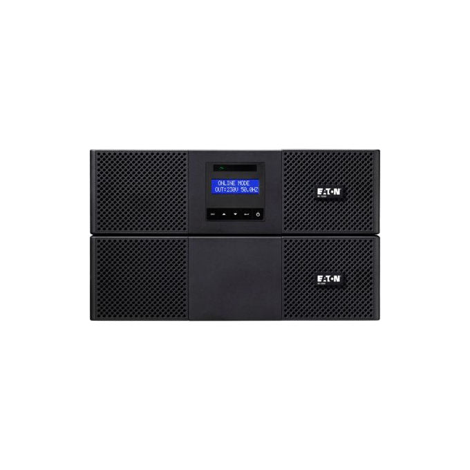 Eaton gruppo di continuita' UPS 9E11KIPMR, 11 kVA 10000 W, doppia conversione online, rack 3U, display LCD, batteria VRLA, nero