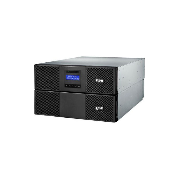 Eaton gruppo di continuita' UPS 9E11KIPMR, 11 kVA 10000 W, doppia conversione online, rack 3U, display LCD, batteria VRLA, nero