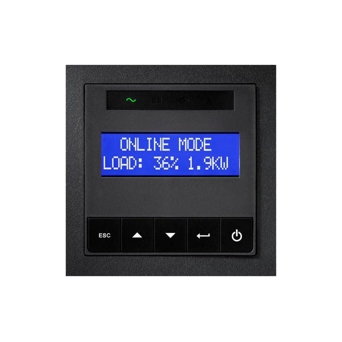 Eaton gruppo di continuita' UPS 9E11KIPMR, 11 kVA 10000 W, doppia conversione online, rack 3U, display LCD, batteria VRLA, nero